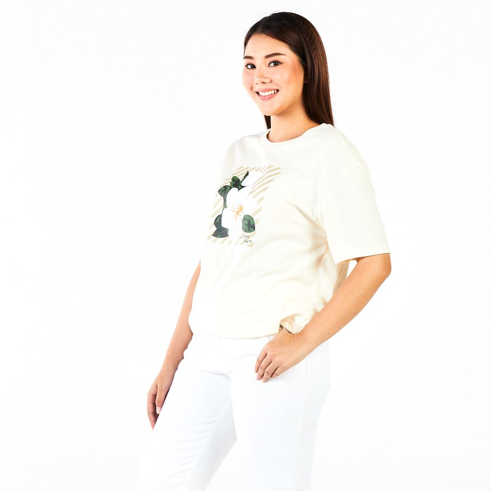 PRINTED TEE CREAM S