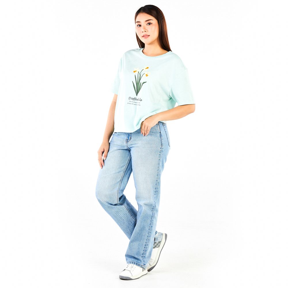 MESTYLE PRINTED T-SHIRT GREEN SIZE L