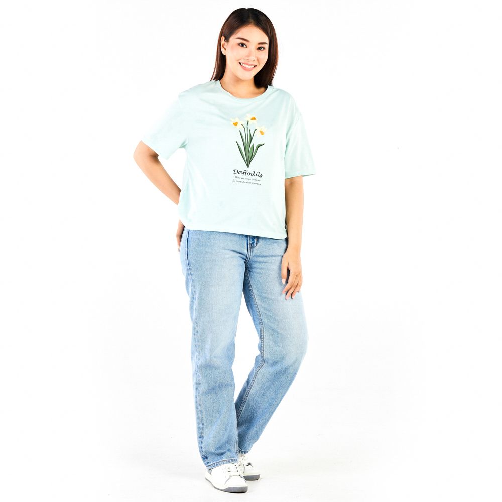 PRINTED TEE GREEN XL