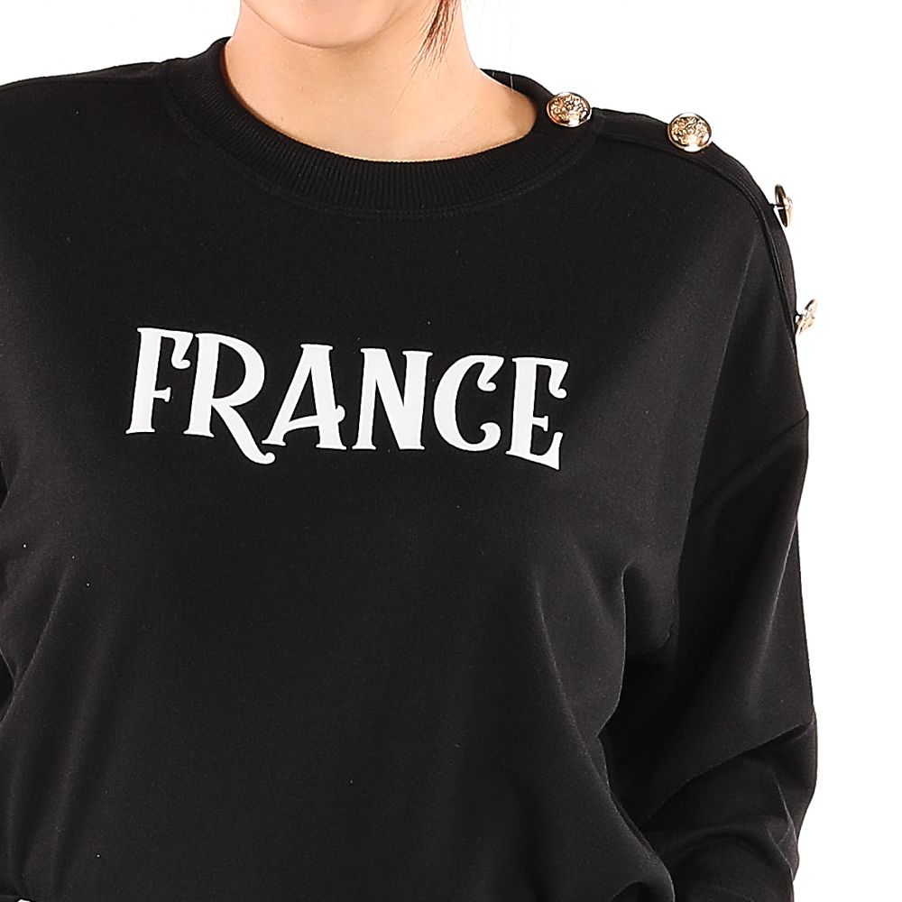 ME STYLE เสื้อแขนยาวแต่งกระดุม ดำ XL