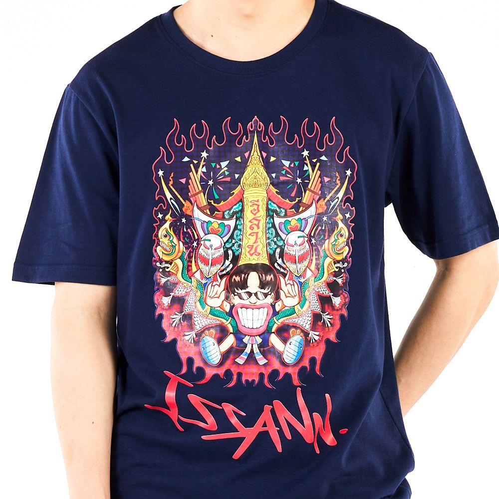 MESTYLE เสื้อยืดพิมพ์ สีกรม ไซซ์ L