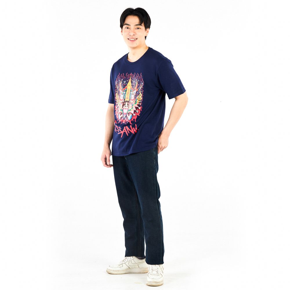 MESTYLE เสื้อยืดพิมพ์ สีกรม ไซซ์ L