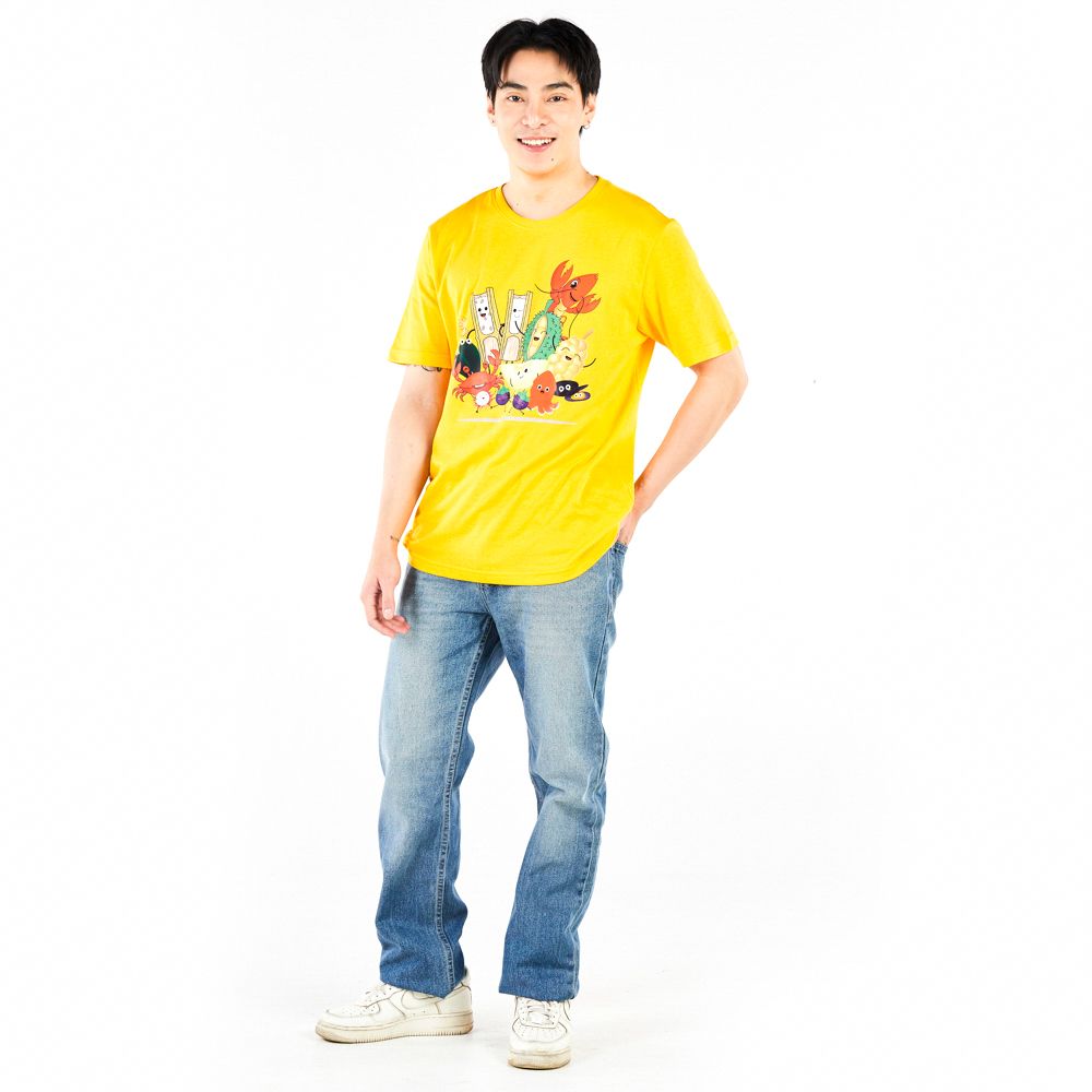 MESTYLE SHORTS SLEEVES T-SHIRT YELLOW SIZE M