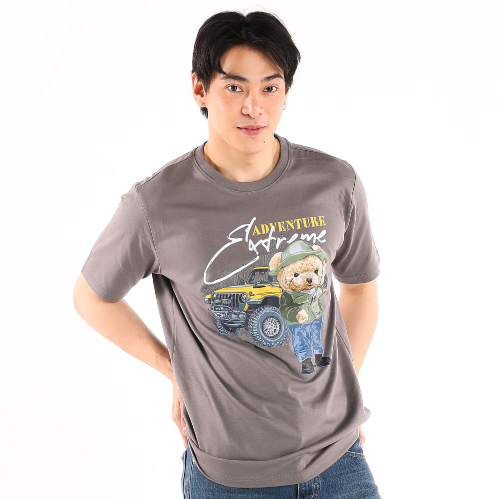 MESTYLE SHORTS SLEEVES T-SHIRT GREY SIZE L