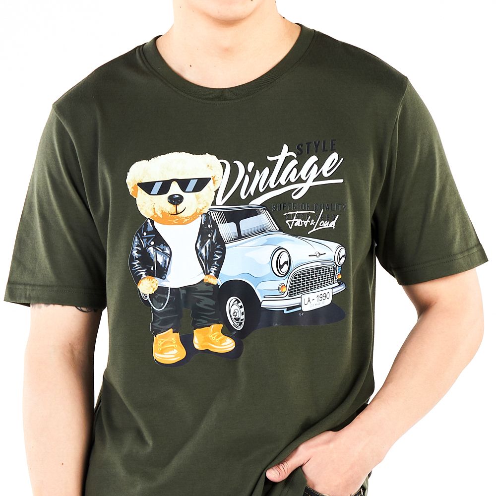 MESTYLE SHORTS SLEEVES T-SHIRT GREEN SIZE M