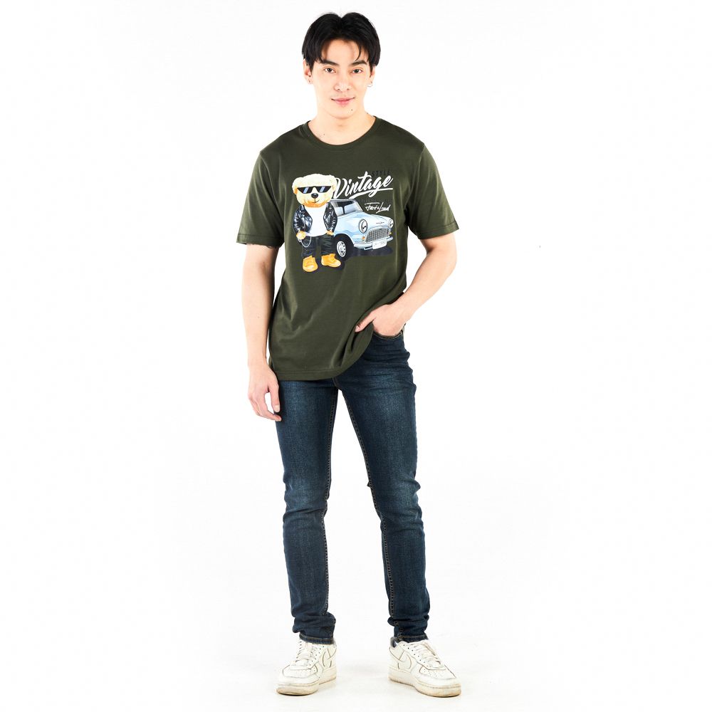 MESTYLE SHORTS SLEEVES T-SHIRT GREEN SIZE M