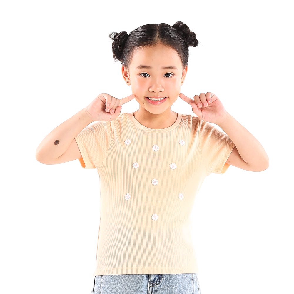 ME STYLE T-SHIRT S/S CREAM 7 YEAR