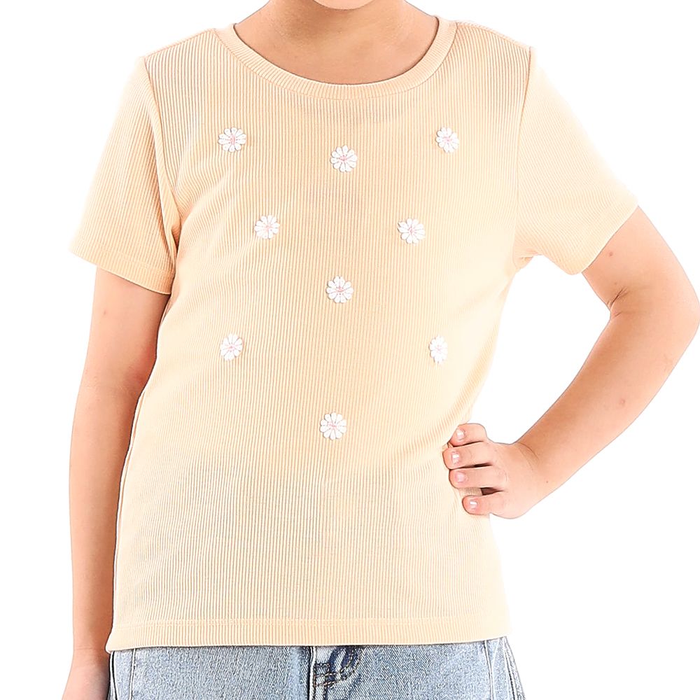 ME STYLE T-SHIRT S/S CREAM 7 YEAR