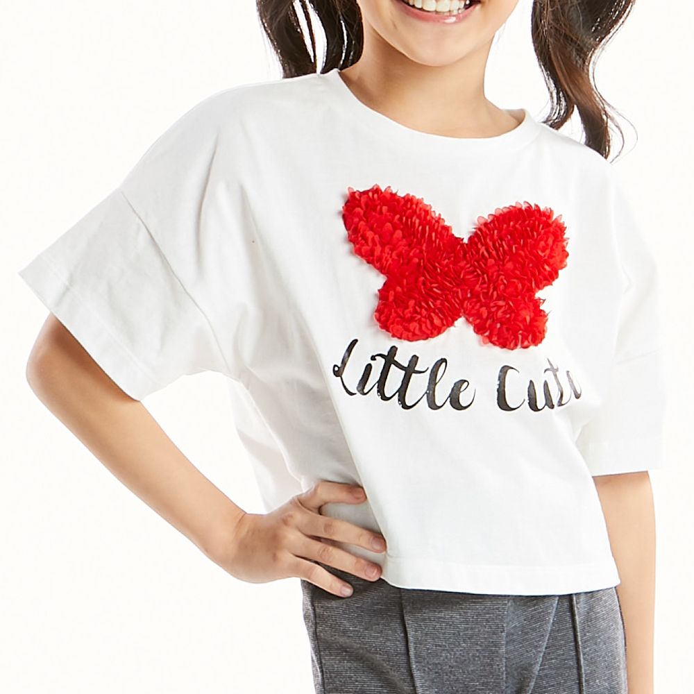 MESTYLE เสื้อยืด สีขาวครีม ไซซ์ 5 ปี