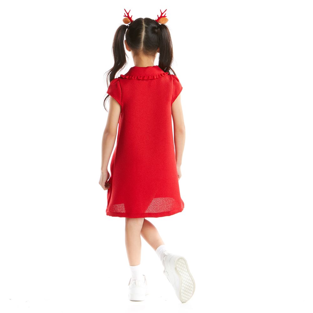 KNIT DRESS RED 7 YEAR