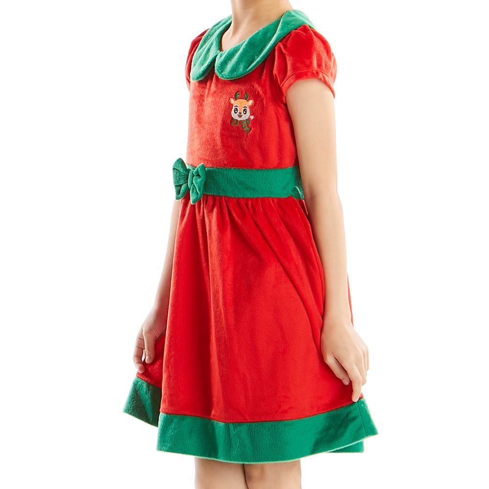 KNIT DRESS RED 9 YEAR