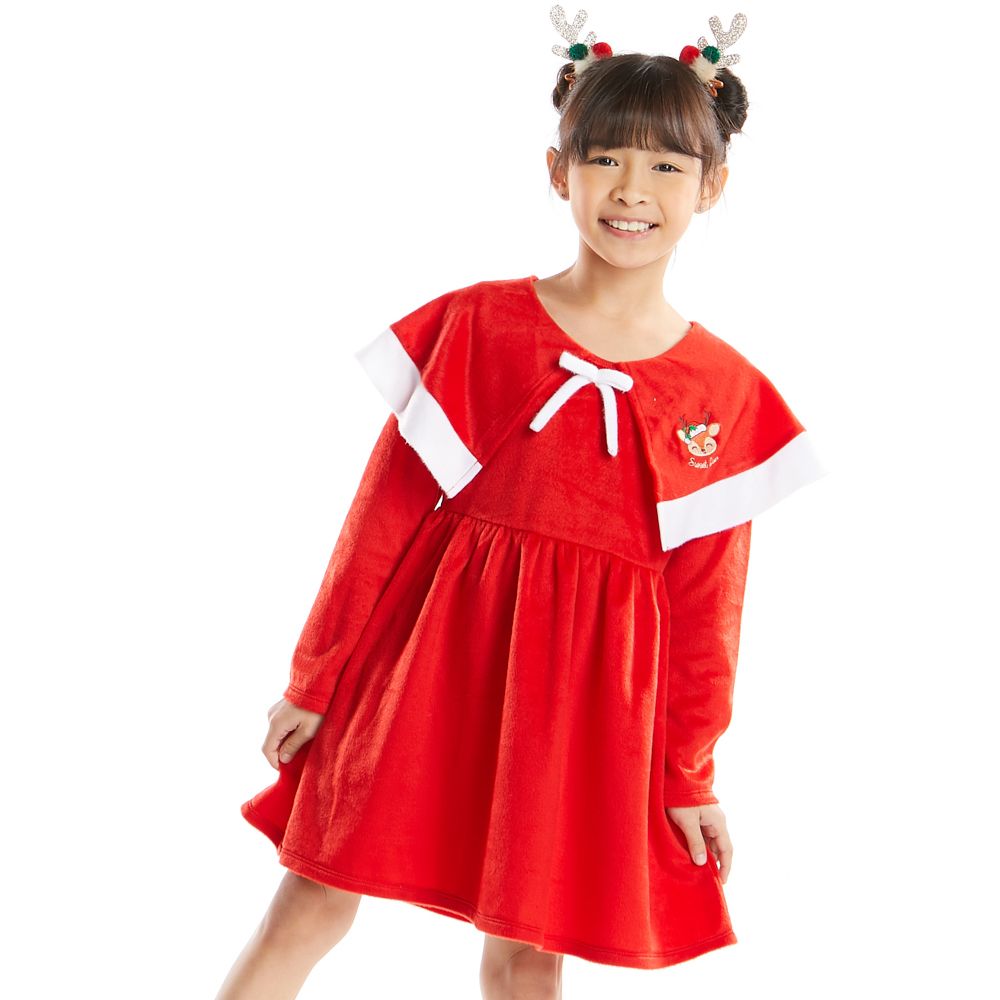 MESTYLE ชุดกระโปรงผ้ายืด สีแดง ไซซ์ 5 ปี