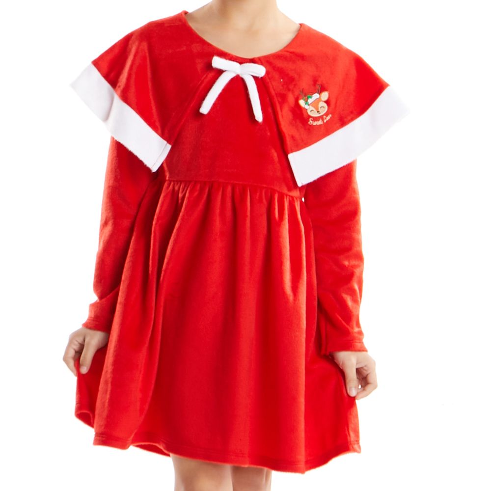 KNIT DRESS RED 9 YEAR