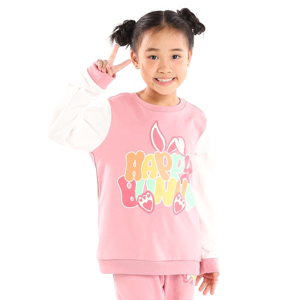 ME STYLE เสื้อยืดแขนยาว ชมพู 5 ปี