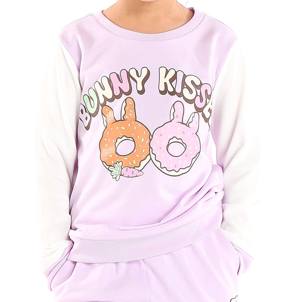 MESTYLE KNIT LONG SLEEVE TOP PURPLE SIZE 5 YEAR