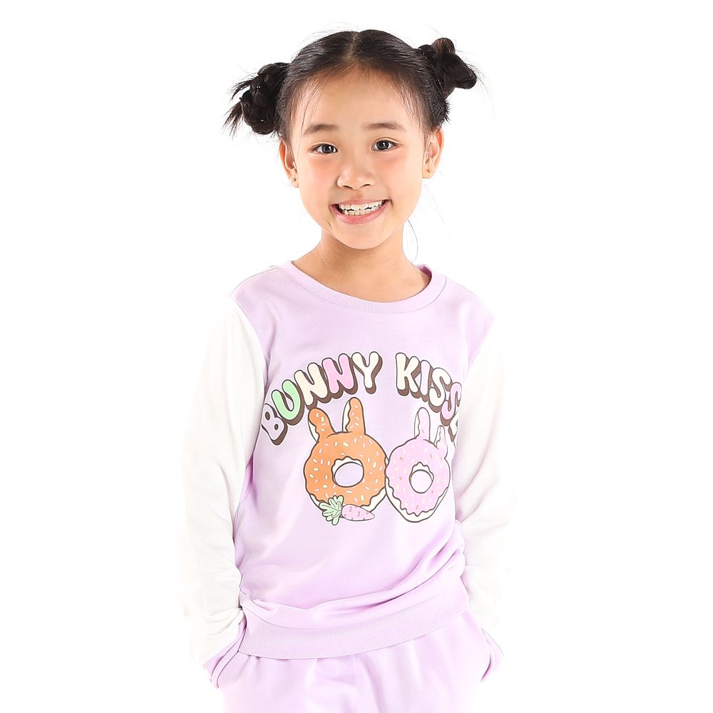 ME STYLE KNIT L/S TOP PURPLE 9 YEAR