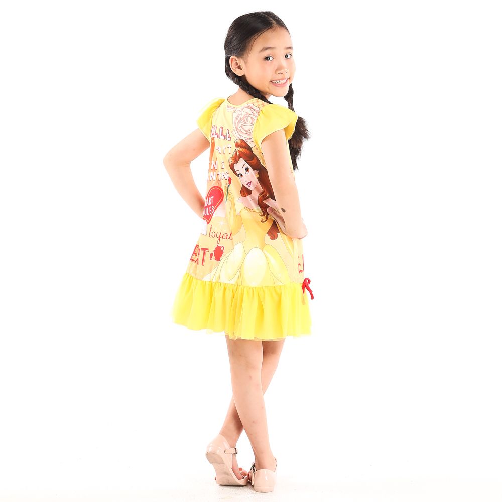 DISNEY KNIT DRESS BELLE YELLOW 9 YEAR