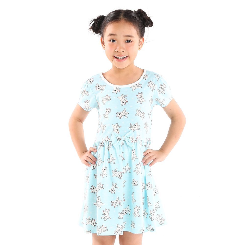 ME STYLE KNIT DRESS LIGHT GREEN 9 YEAR