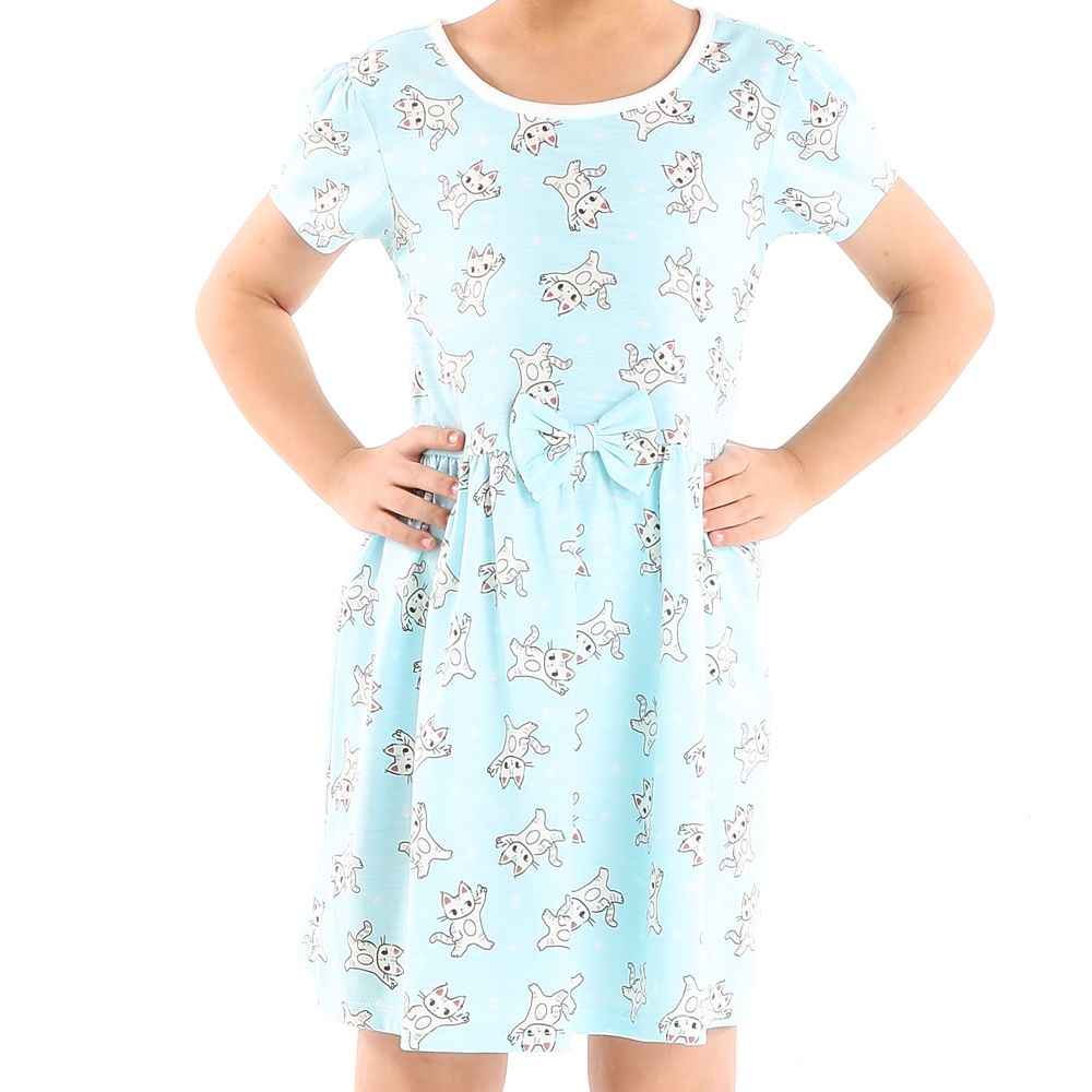 ME STYLE KNIT DRESS LIGHT GREEN 9 YEAR