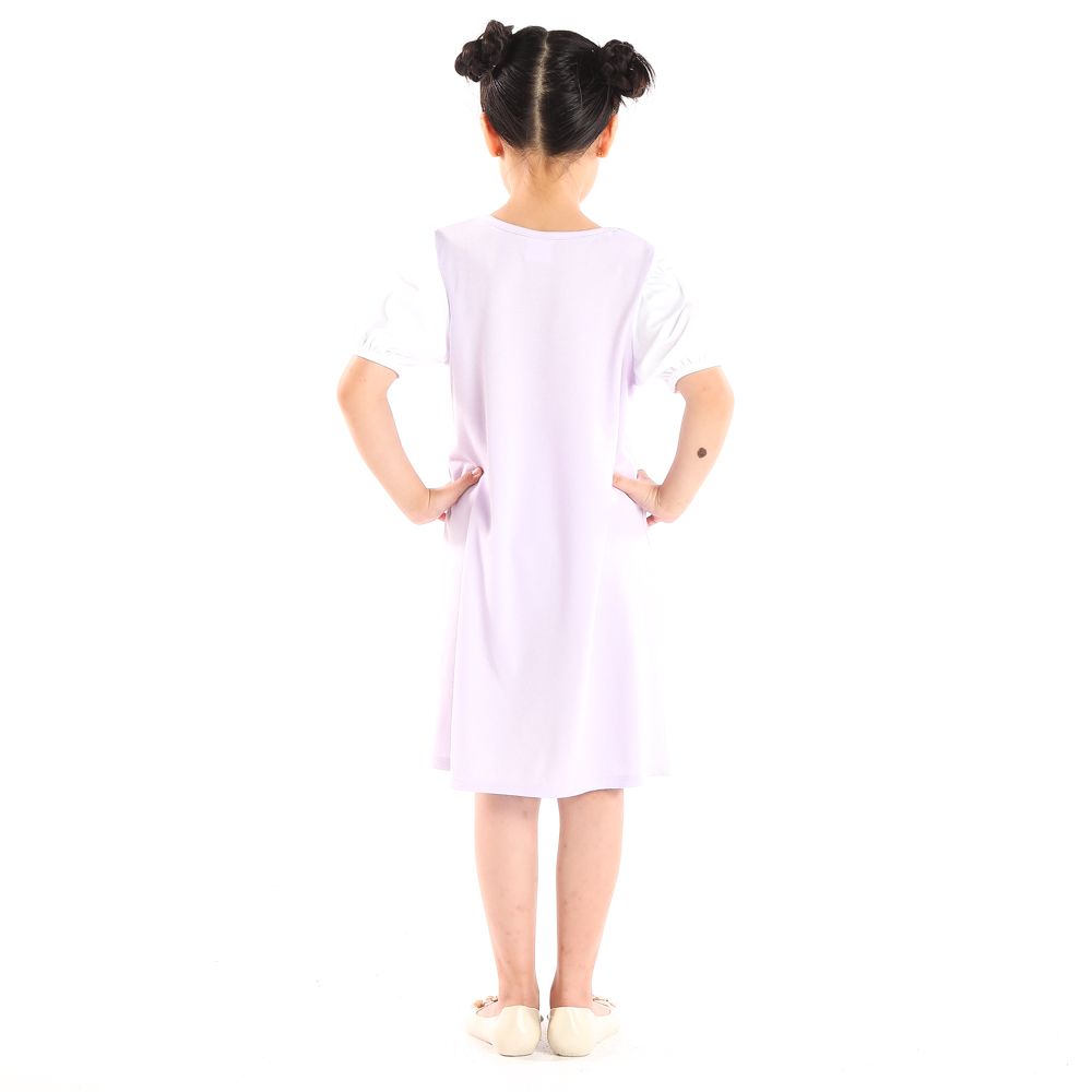 ME STYLE ชุดกระโปรงผ้ายืด ม่วง 9 ปี