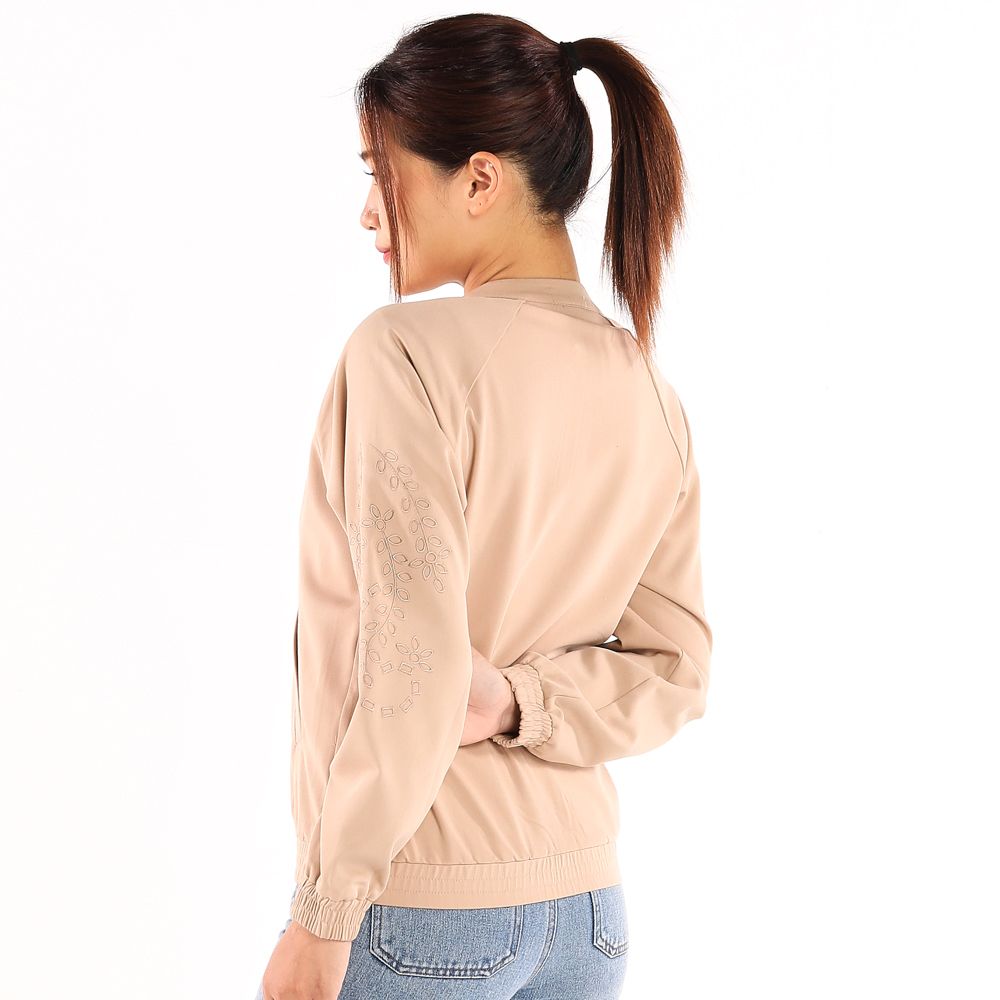 ME STYLE เสื้อแจ๊คเกตแต่งปัก กากี XL