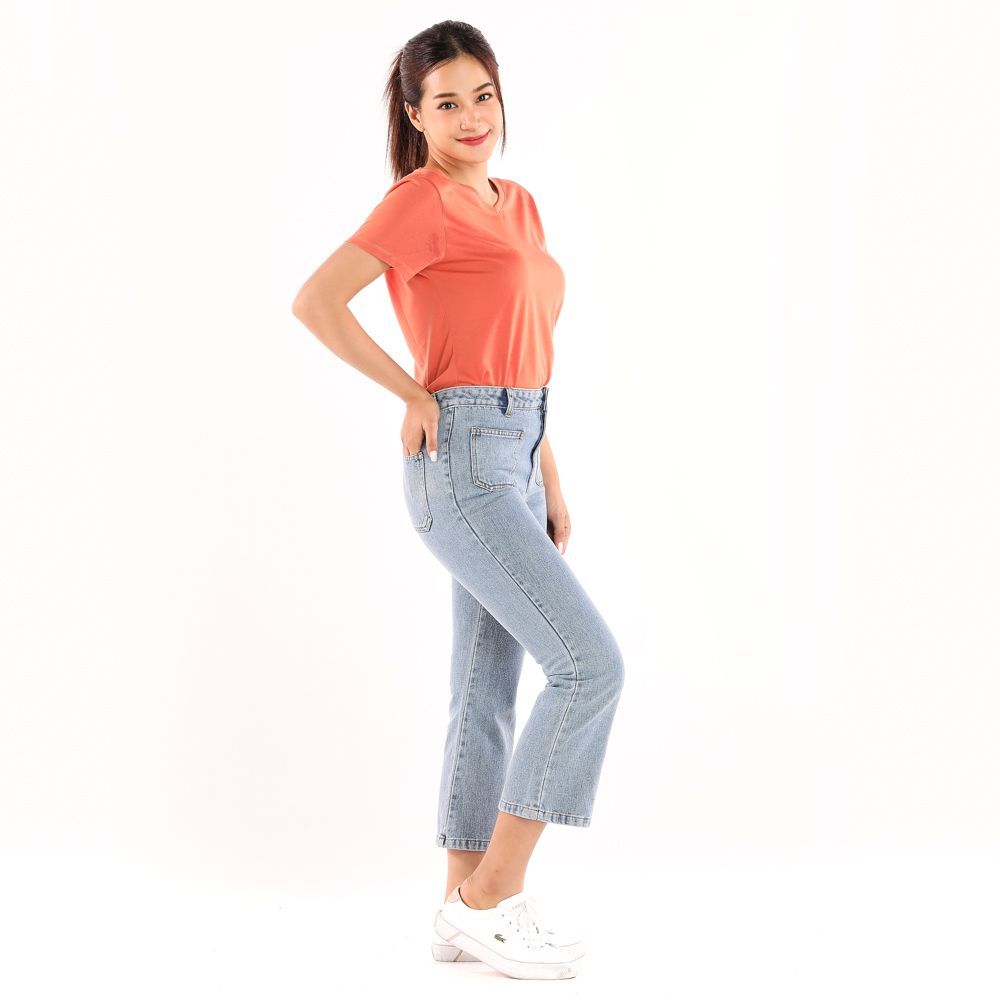 ME STYLE DENIM PANTS WITH PATCH POCKETS LIGHT BLUE M