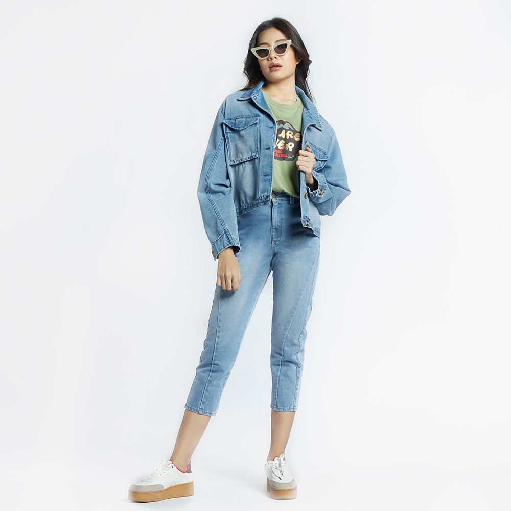 MESTYLE DENIM JACKET LIGHT BLUE SIZE L