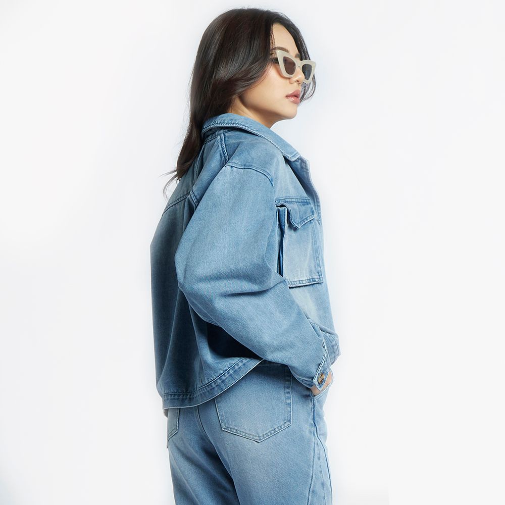 MESTYLE DENIM JACKET LIGHT BLUE SIZE L