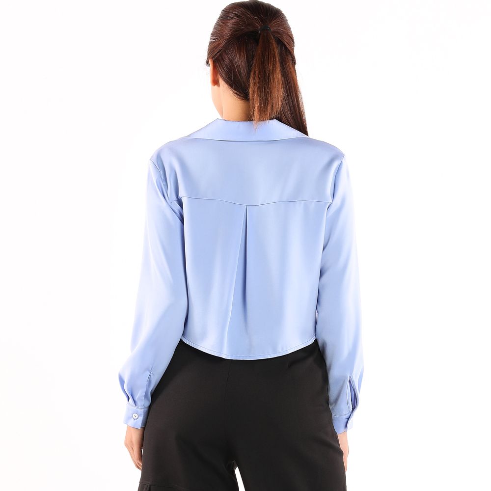 MESTYLE CROPPED SHIRT BLUE SIZE XL