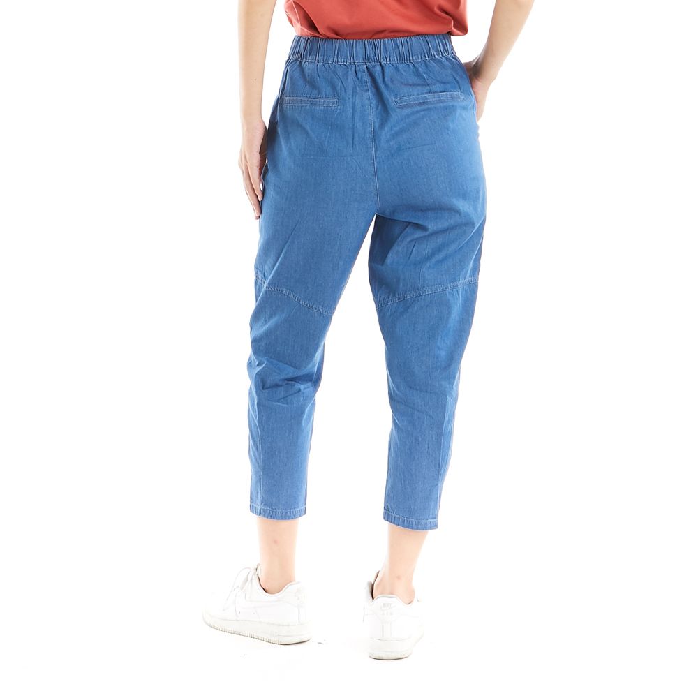 ME STYLE กางเกงยีนส์คาปรี สีกลาง XL