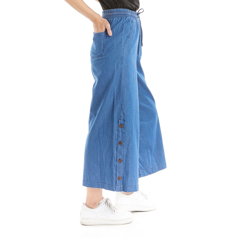ME STYLE WIDE LEG CAPRI DARK COLOR L