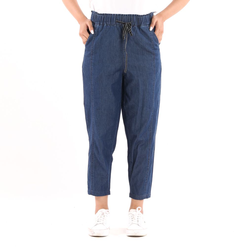 MESTYLE DENIM CAPRI WITH DRAWSTRING DARK COLOR SIZE XL