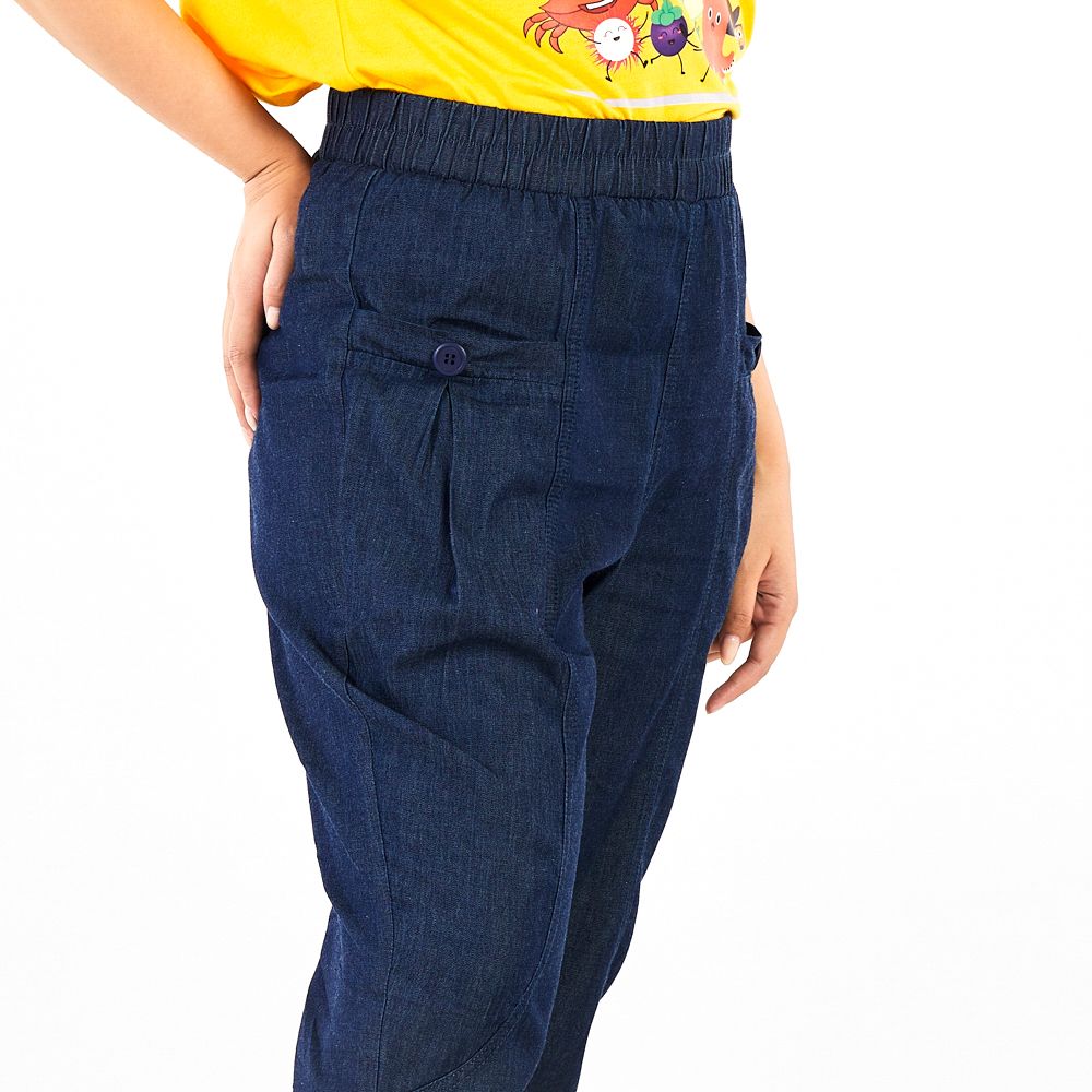 DENIM CAPRI WITH POCKET DARK BLUE XL