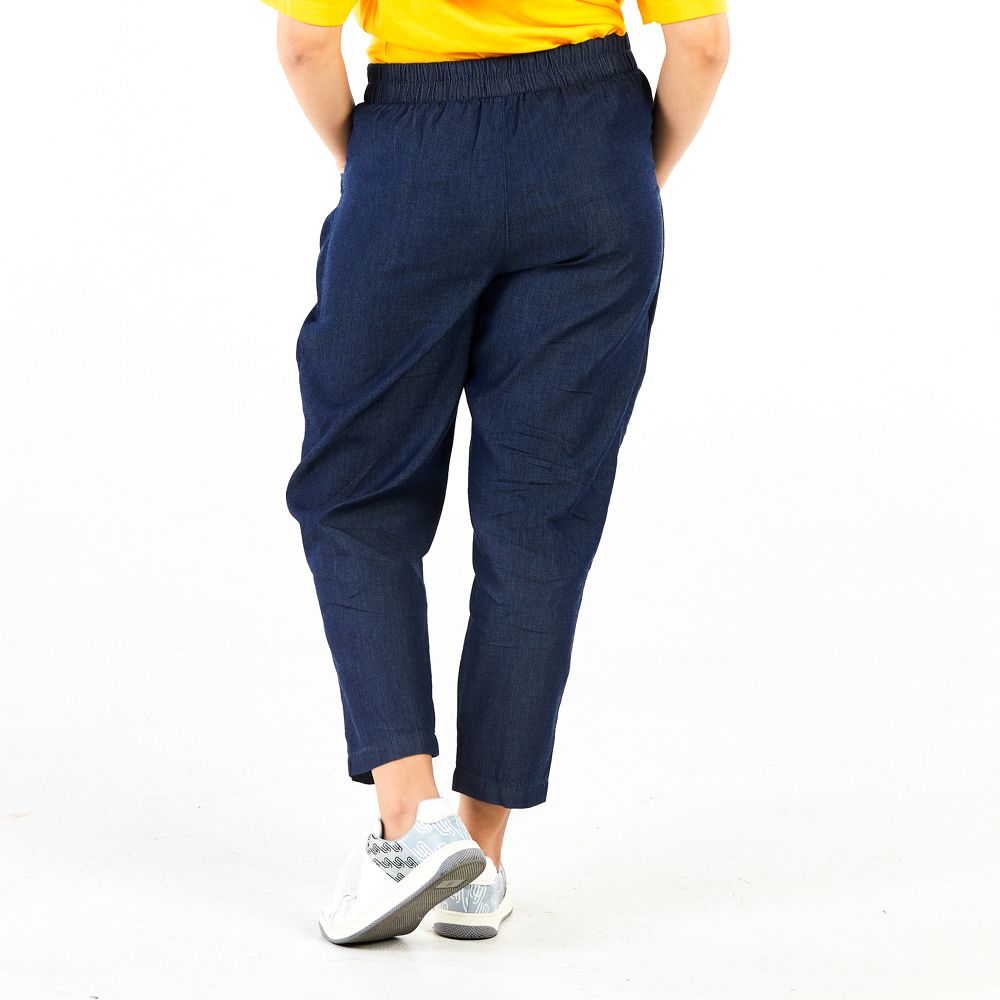 DENIM CAPRI WITH POCKET DARK BLUE XL