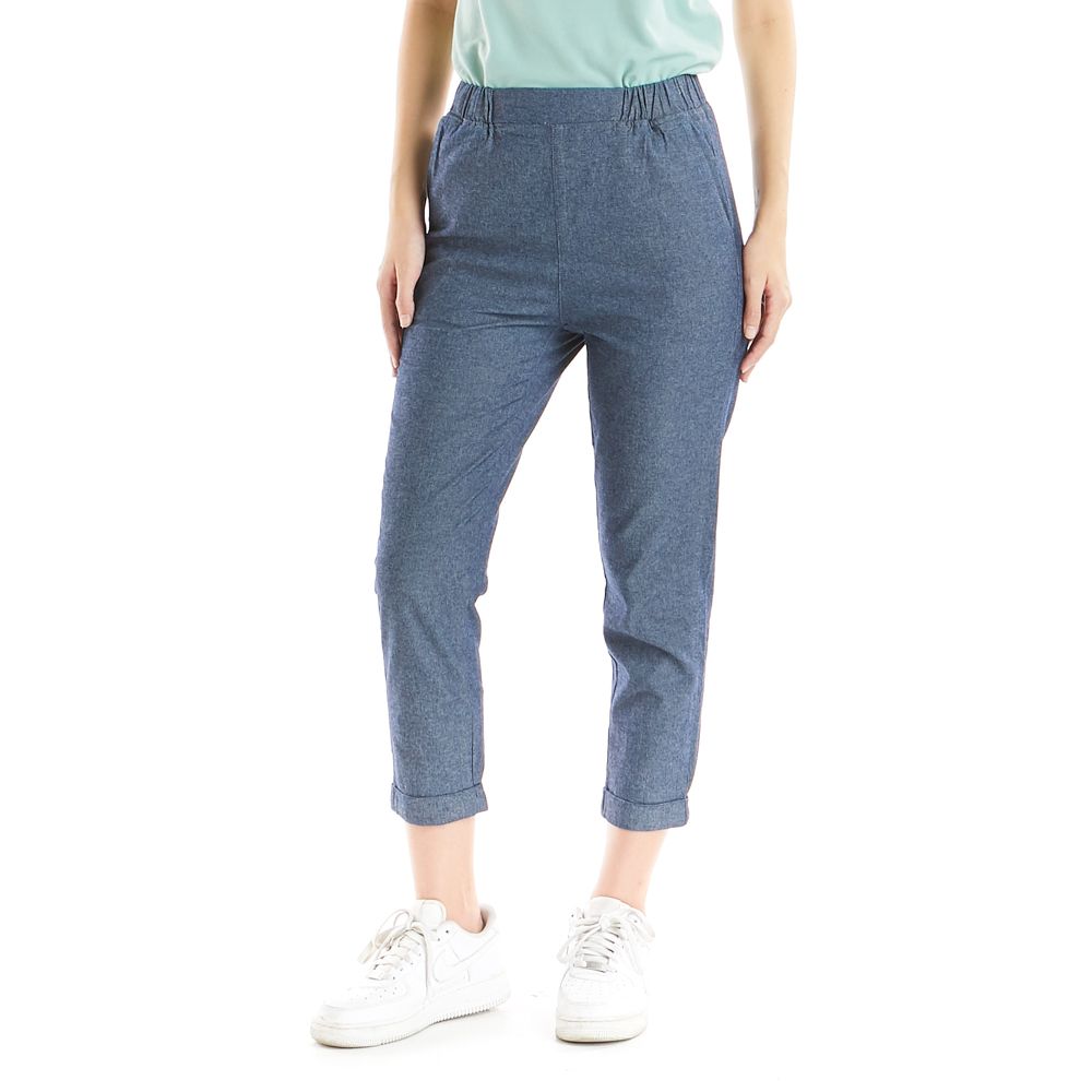 ME STYLE ยีนส์คาปรีสลิม สีเข้ม XL