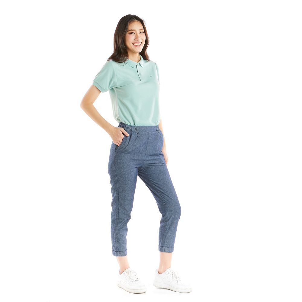 ME STYLE ยีนส์คาปรีสลิม สีเข้ม XL