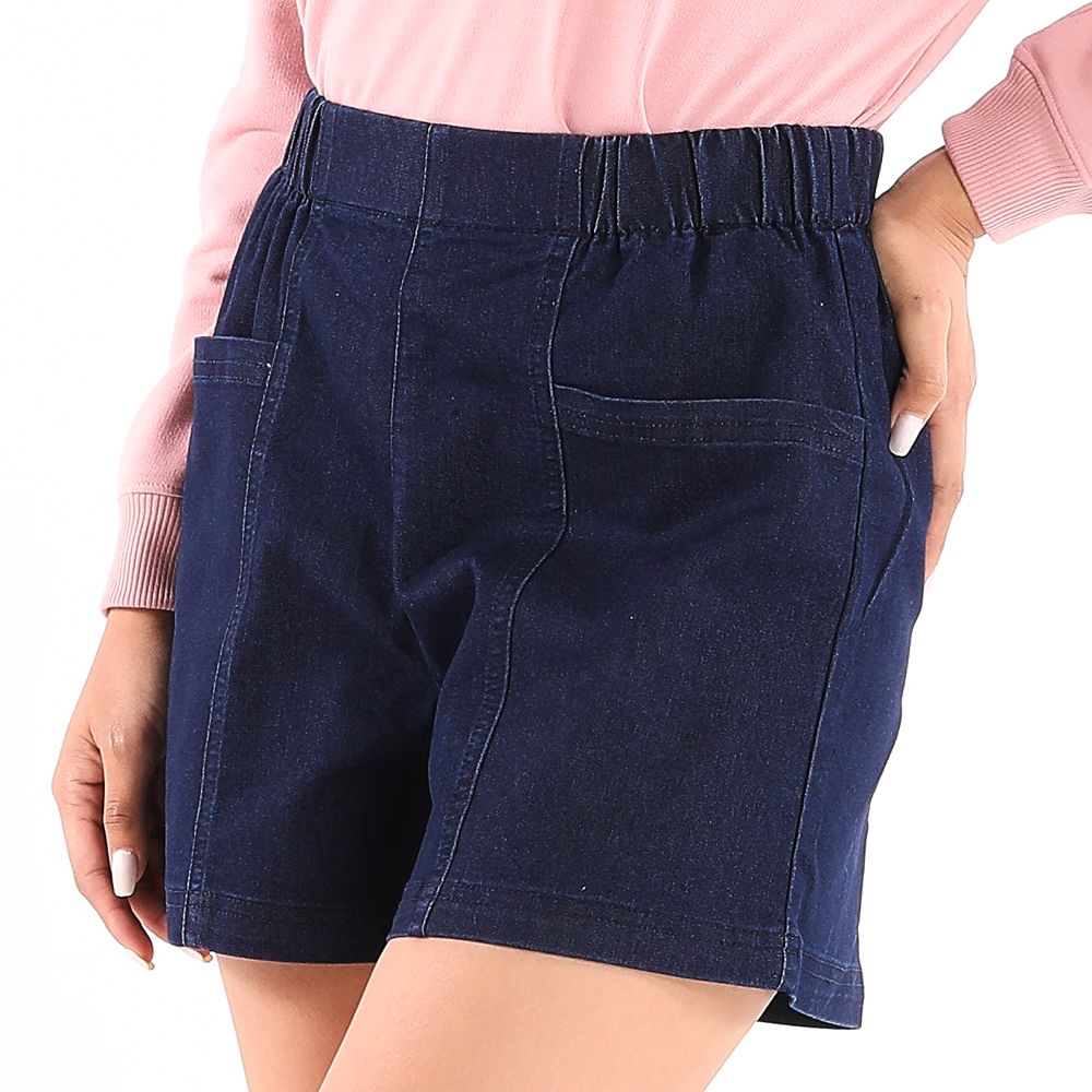 ME STYLE TWILL SHORTS WITH ELASTIC WAIST DARK COLOR M