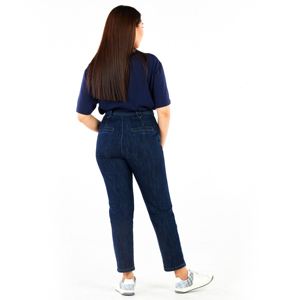 MESTYLE HIGH WAIST DENIM PANTS DARK BLUE SIZE XL