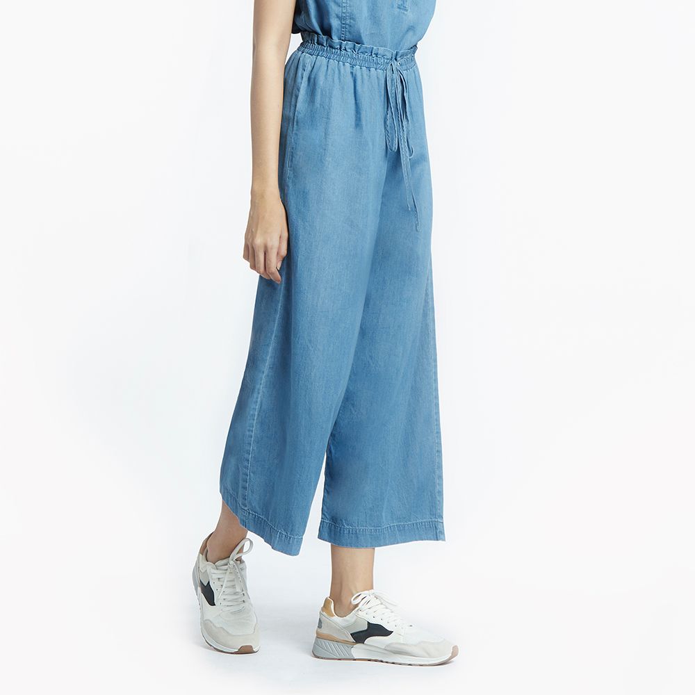 MESTYLE DENIM WIDE LEG PANTS LIGHT BLUE SIZE L