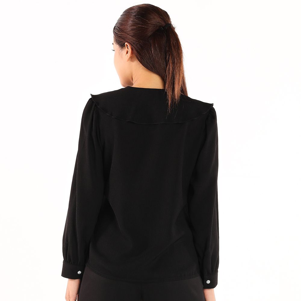 MESTYLE BLOUSE WITH DETAIL BLACK SIZE M