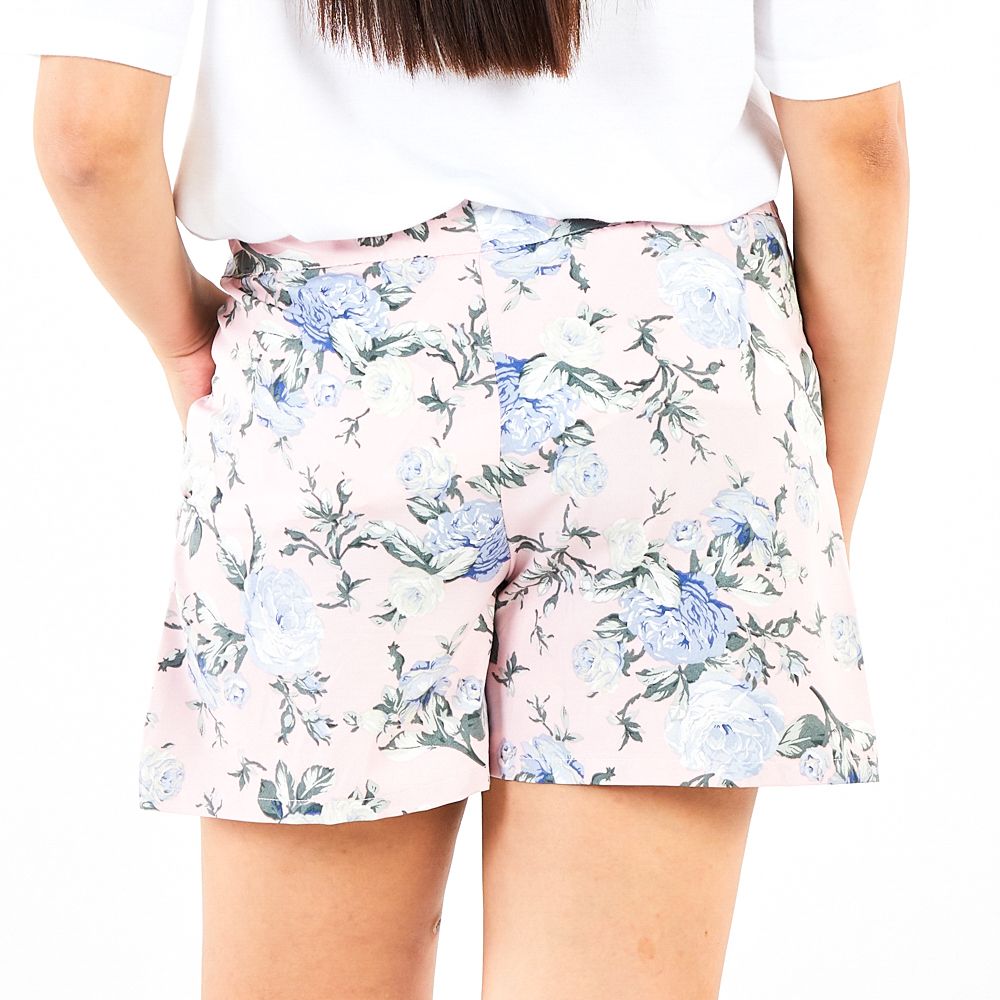 MESTYLE กางเกงขาสั้นพิมพ์ลาย สีชมพู ไซซ์ L