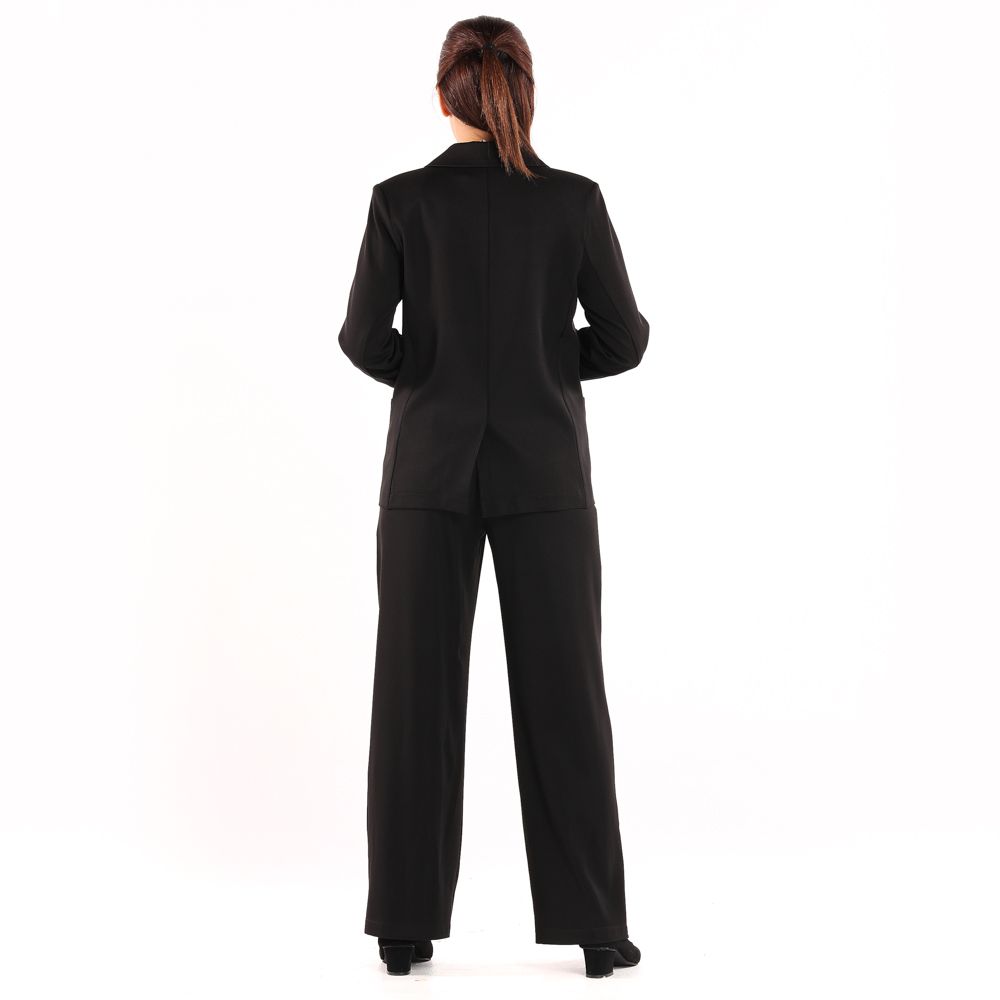 ME STYLE เสื้อแจ็กเก็ตแต่งดีเทล ดำ L