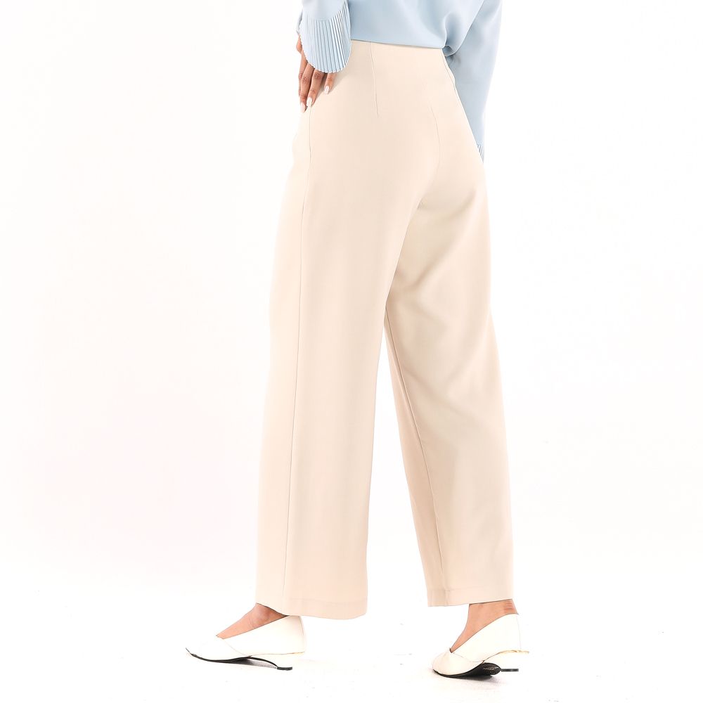 MESTYLE PANTS WITH DETAIL BEIGE SIZE L