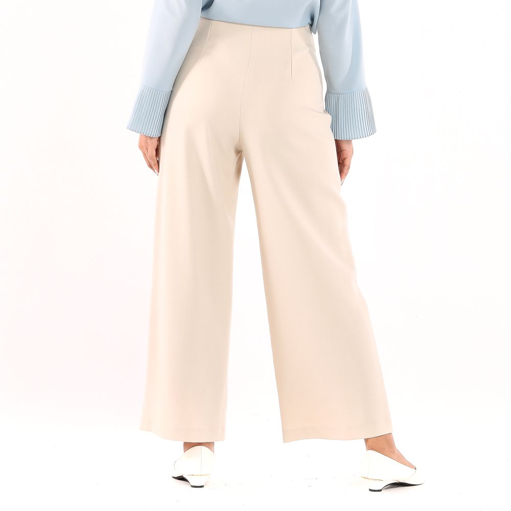 MESTYLE PANTS WITH DETAIL BEIGE SIZE L