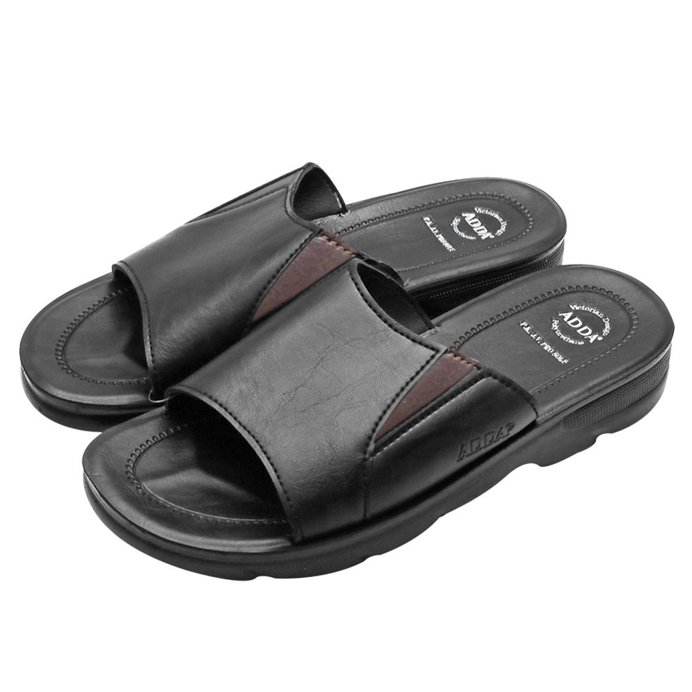 ADDA รองเท้าแตะชาย แบบสวมสีดำ ไซส์ 42