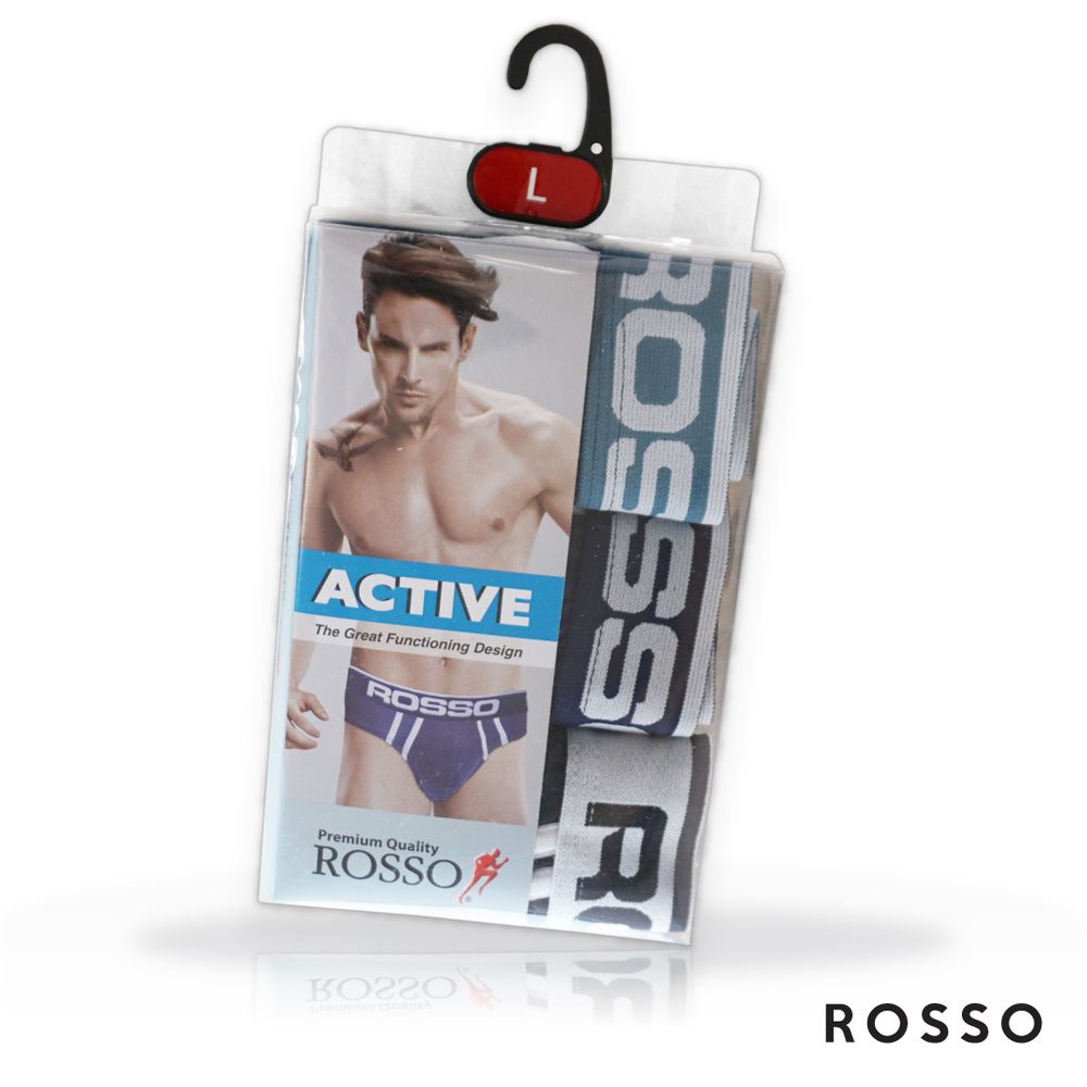 ROSSO กางเกงในชาย3ตัวคละสี XL