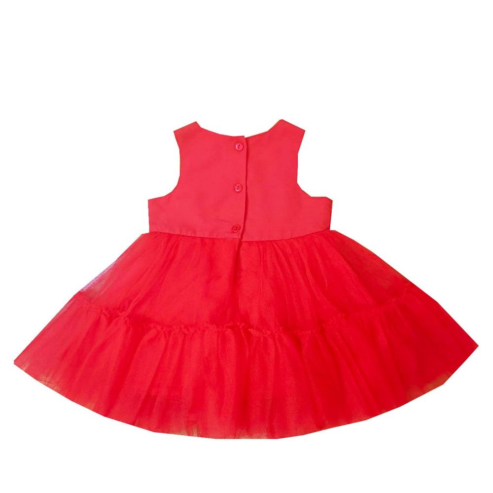 WOVEN DRESS LITTLE ANGEL RED 12-18 MONTH