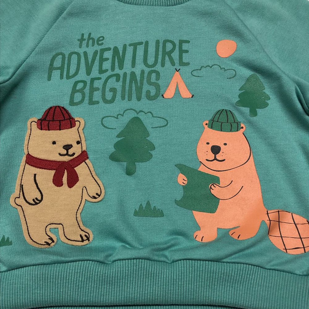 ME STYLE เสื้อแขนยาวAUTUMN ROAD เขียว 9-12 เดือน