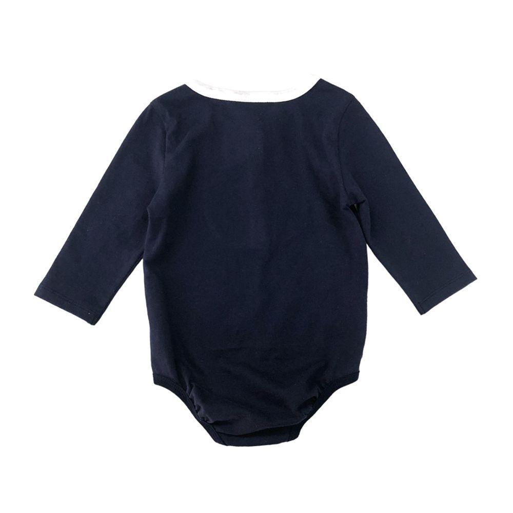 KNIT ROMPER GALACTIC NAVY BLUE 0-3 MONTH