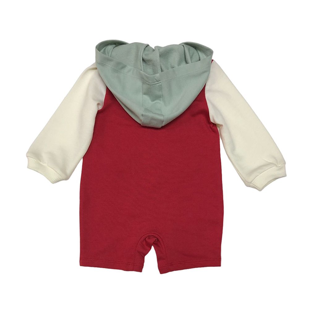 MESTYLE ROMPER WITH HOOD AUTUMN ROAD RED SIZE 6-9 MONTH